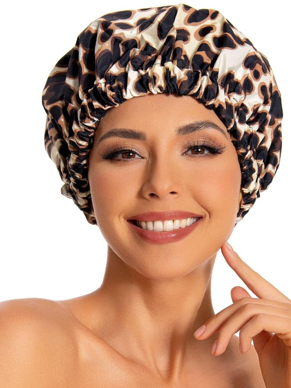 Shower Caps for Women Reusable Waterproof, Shower Hair Cap
